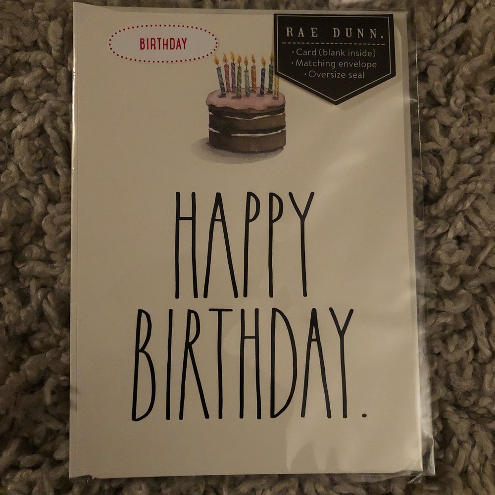 Rae Dunn happy birthday card
